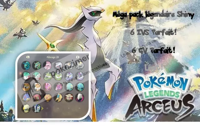 Mega Pack POKEMON 26 LEGENDAIRE SHINY 6IV 6GV - Pokémon LEGENDE ARCEUS