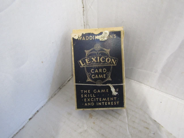 WADDINGTONS LEXICON CARD Game - Dark Blue Box War Time Pack Rare ! £15. ...