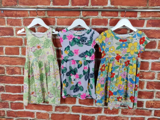 Girls Bundle Age 4-5 Years Next H&M Cotton Sleeveless Floral Dress Summer 110Cm