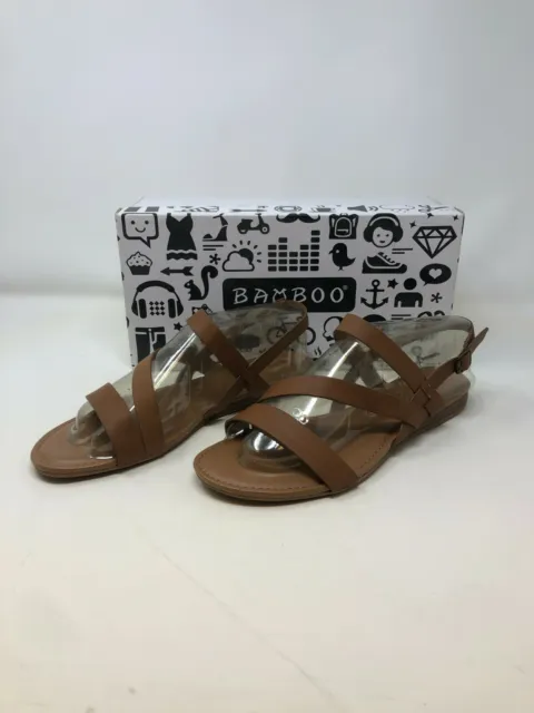 Bamboo Women's Fascinate Comfort Sandals Tan NEW FAST FREE SHIPPING!!!