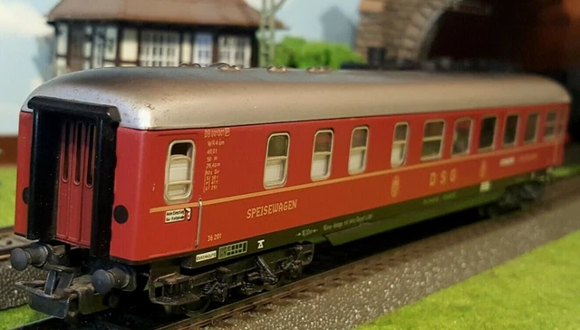 MÄRKLIN 4024 &amp;DSG&amp; Speisewagen, Schnellzugwagen Metall 24cm alte ...