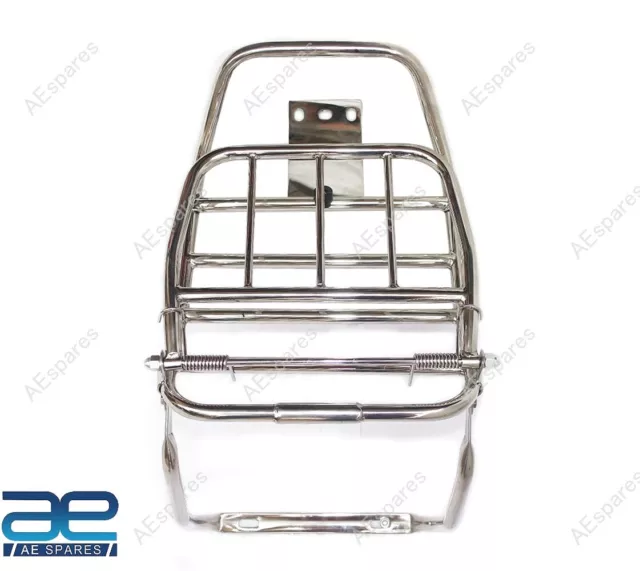 For Vespa Rear Rack Carrier Chrome Plated PX LML Star Speedy Stella Scooter