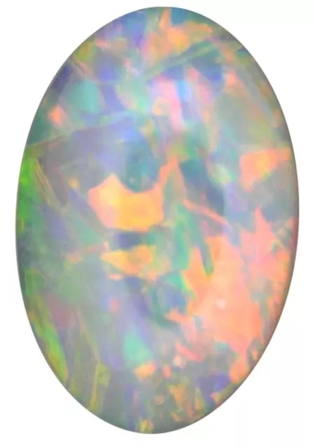 Natural Extra Fine White Opal - Oval Cabochon - Australia - AAA+ Grade