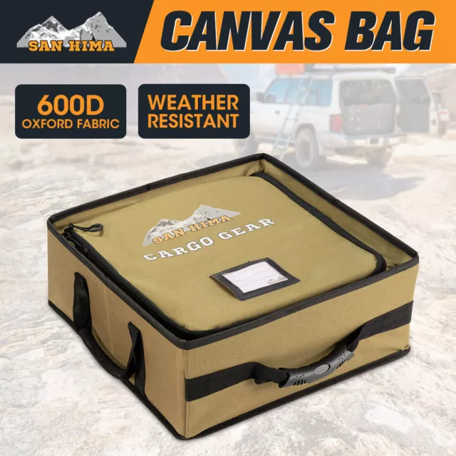 SAN HIMA Tough Canvas Bag Camping Storage Bag Weather Resistant 4WD