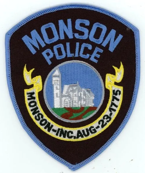 Massachusetts Ma Monson Police Nice Shoulder Patch Sheriff