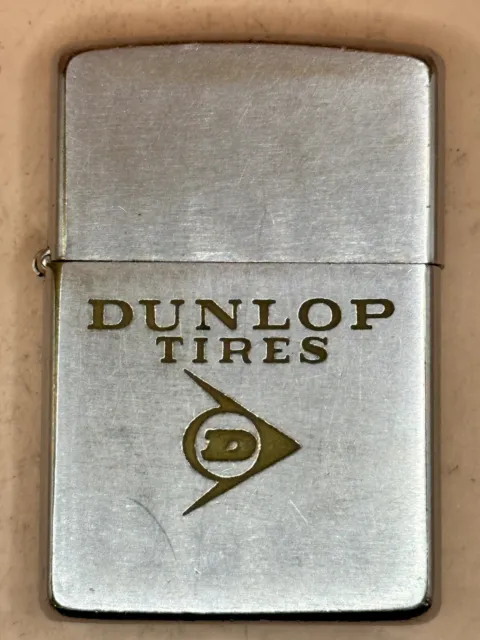 Vintage 1960’s ?? Dunlop Tire Advertising Chrome Zippo Lighter