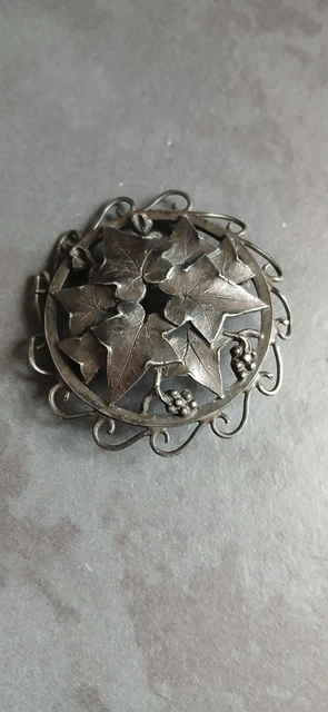 Broche En Argent Massif Signée René Delavan - Style Art Déco Années 1930, Occasion Vintage