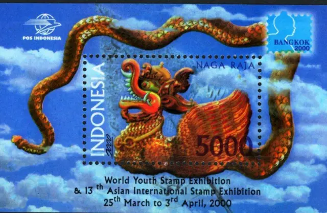 Indonesia #MiBl157 MNH S/S 2000 Bangkok Stamp Exhibition Dragon [1898]