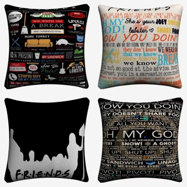 Friends TV Show Motivation Quote Decorative Cushion Cover Home Decor Almofada