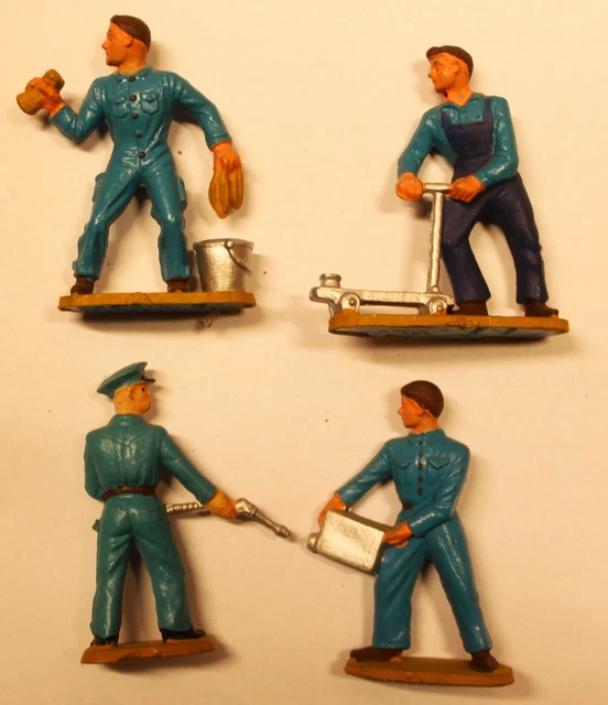 Station-service Et Laveur De Voiture Starlux - Jouet Bleu (réf 2027) - Occasion