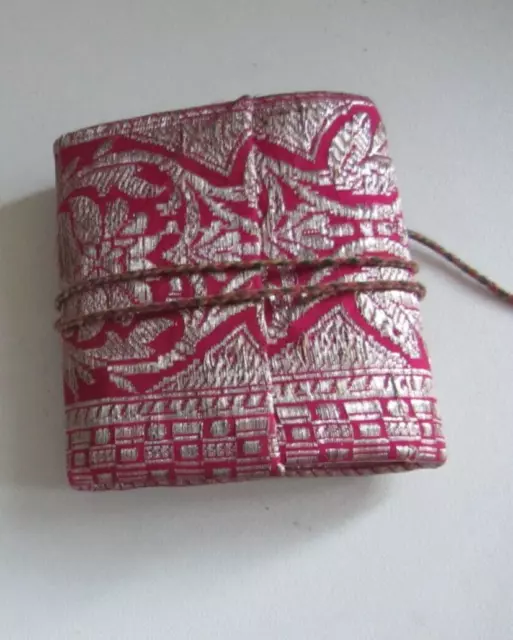 Silk Covered Notebook with Hand Made Paper