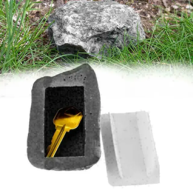 Llavero False Rock Ocultar una llave caja fuerte realista exterior J5S1 6* llave K2X7 R3N7