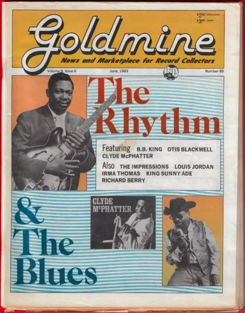 1983 GOLDMINE magazine for Record Collectors ~ B.B. KING, CLYDE McPHATTER, etc