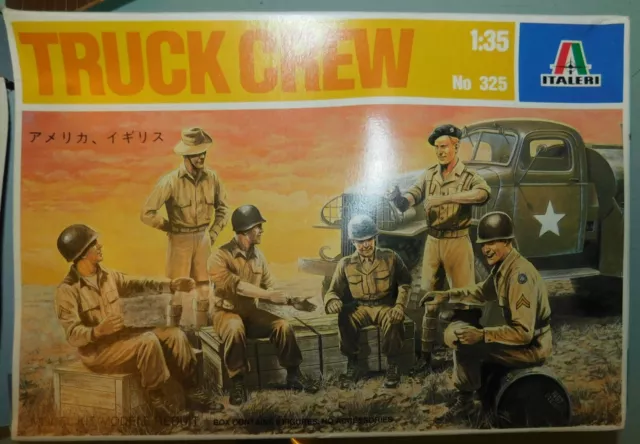 MAQUETTE ITALERI réf 325 . 1/35 . SOLDAT US TRUCK CREW . COMBAT . WWII . NEUF