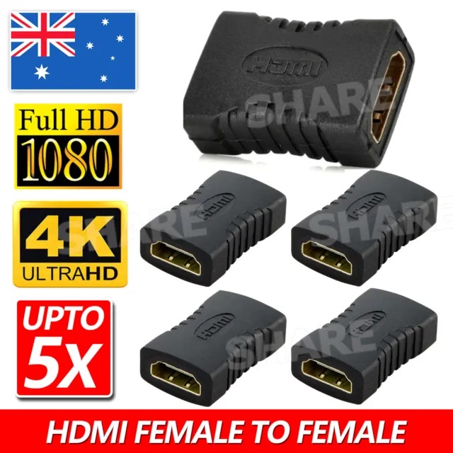 HDMI Female to Female Joiner Coupler Cable Adapter Extender Connector 4K HD TV