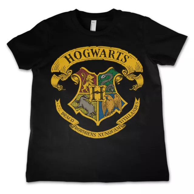 Officially Licensed Harry Potter - Hogwarts Crest Kids T-Shirt Age 3-12 Years