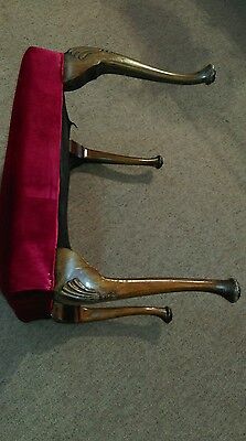 Antique Victorian mahogany large sprung piano/ foot / dressing table seat stool 11