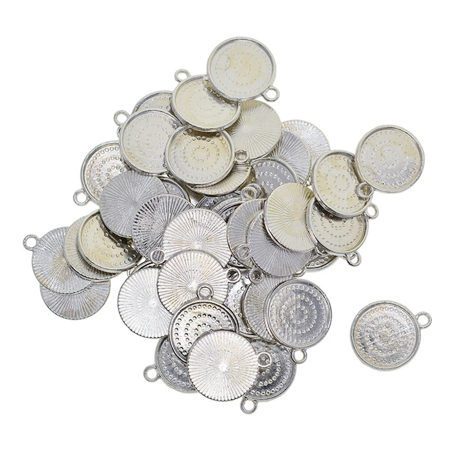 50 Stücke Runde Cabochon Anhänger Charms Anhänger Rohlinge Fassungen für