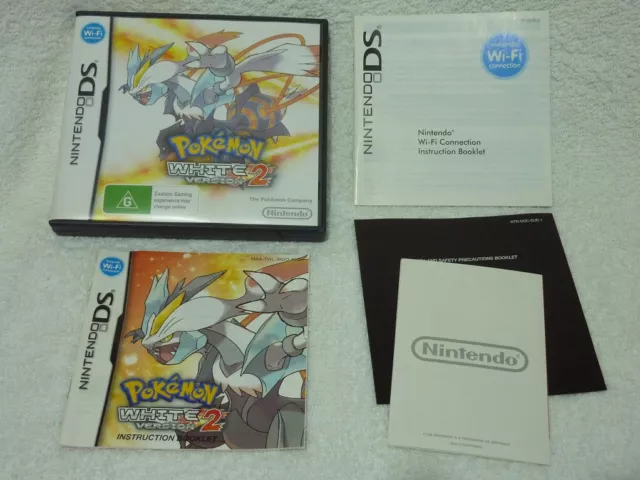 Pokemon White Version 2 Authentic Nintendo DS Case/Box, Manual