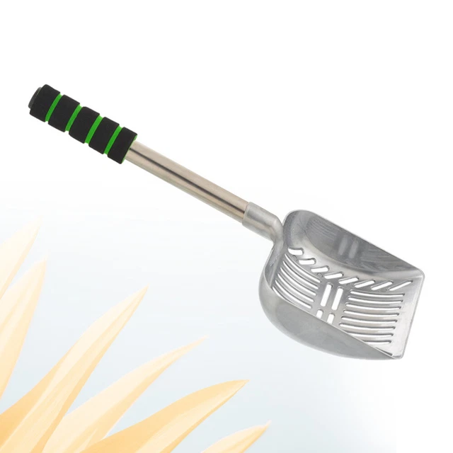 Gatito arena residuos Scooper pala esparcilla metal Scoop Clean Tool para mascotas
