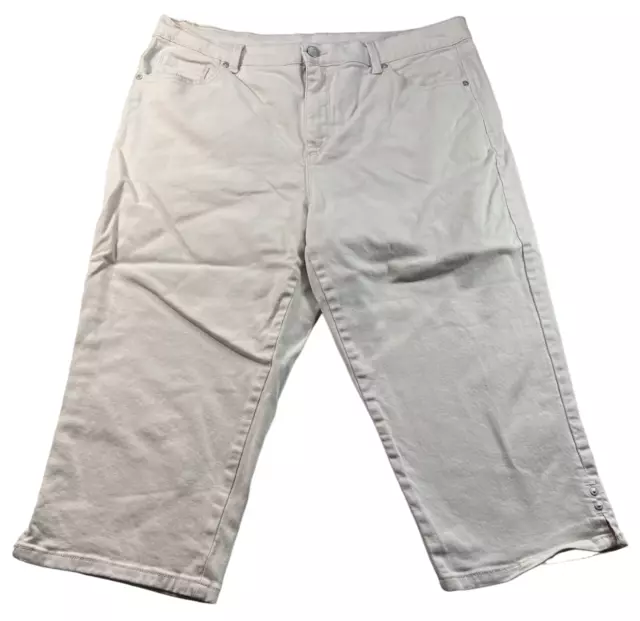 GLORIA VANDERBILT CAPRI Pants Womens Plus Size 16W Pink 5 Pockets ...