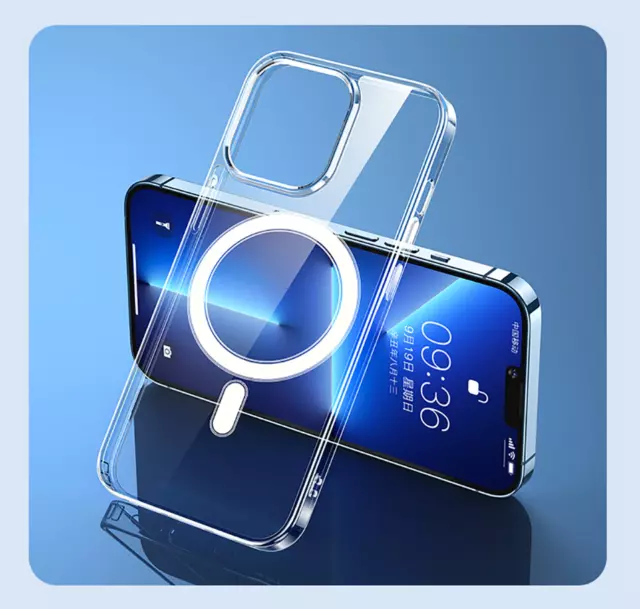 For iPhone 14 Series Mag Safe Magnetic TPU Shockproof Case Back Cover