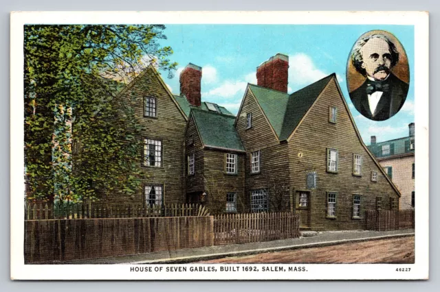 House of Seven Gables Salem MA Mass Massechusetts Postcard Posted 46227