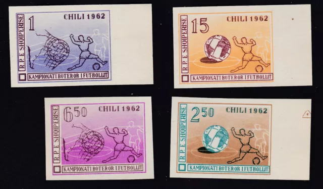 Albania 1962 MNH Imperf Mi 678/681 Complete Set Football World Cup Chile