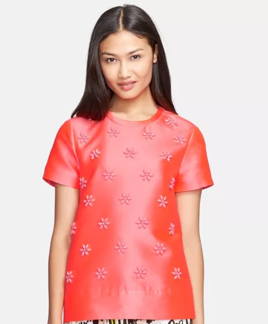 Kate Spade New York Floral Cluster Silk Blouse 2 ( Xs ) Embellished Top $498 New