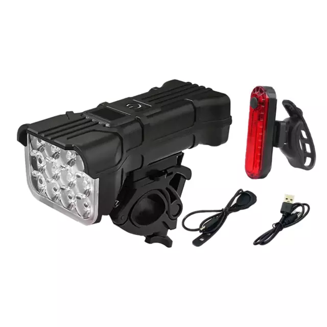 12 LED Bike Light Highlight USB Rechargeable Waterproof Bicycle Headlight9744