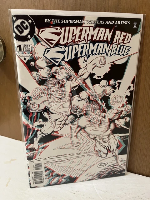 Superman Red Superman Blue 1 🔥1998 3D Cover🔥DC Comics🔥NM-