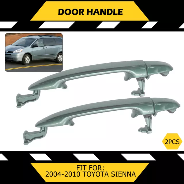 2X Rear Left & Right Door Handle Green For 2004-2010 Toyota Sienna 69213-08020