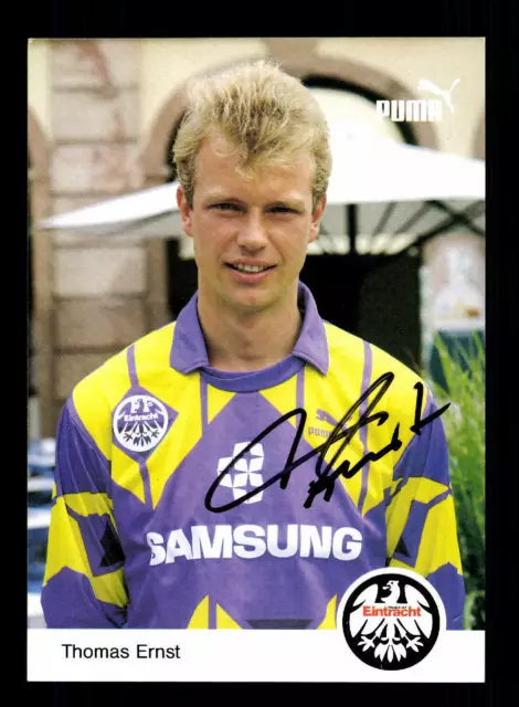 Thomas Ernst Autogrammkarte Eintracht Frankfurt 1991-92 Original Sign+A 159556