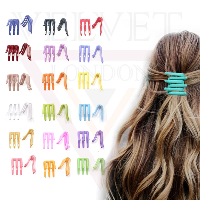 FRENCH CRAB INTERLOCKING Hair Clip Side Comb Barrettes Clips Styling