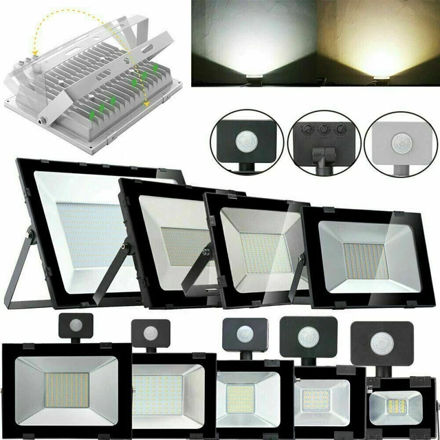 DHL LED Fluter mit Bewegungsmelder Außen Strahler 10W-500W SMD Scheinwerfer