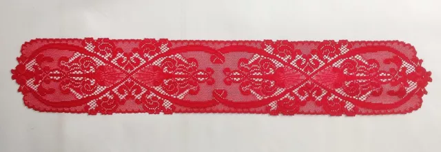 Lace Table Runner Red 9" x 50" Candelabra Diningroom Sofa Table Livingroom