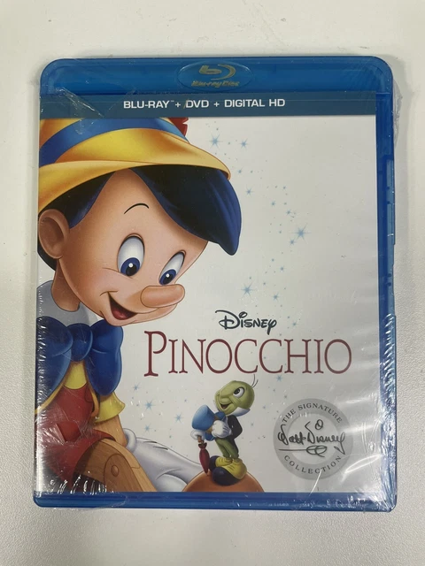 Walt Disney's - Pinocchio (Blu-ray/DVD, 1940, Inc. Digital) Brand New w/ Slip !