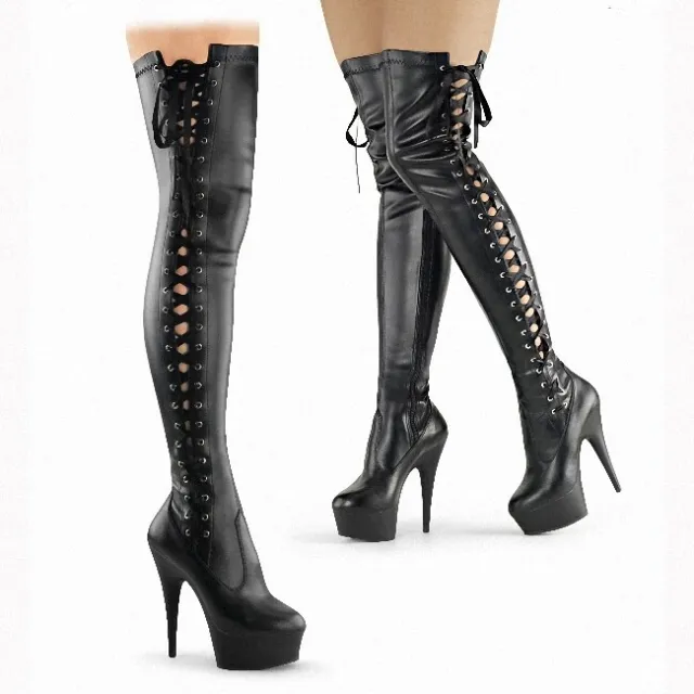 Womens Over The Knee High Heels Stilettos Cosplay Pole Dance Shoes Long Boots SZ