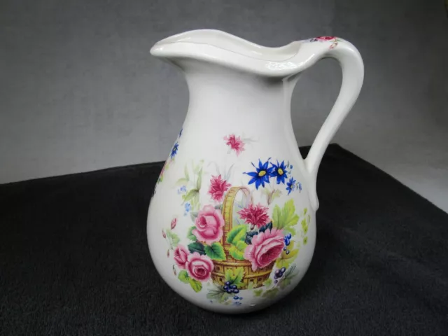 Beautiful The Reme Collection Bright Floral Design Jug / Pitcher Made In England