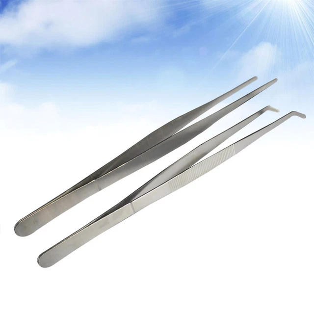 2 pz pinzette per alimentazione animali rettili pinzette in acciaio inox pinzette per terrario
