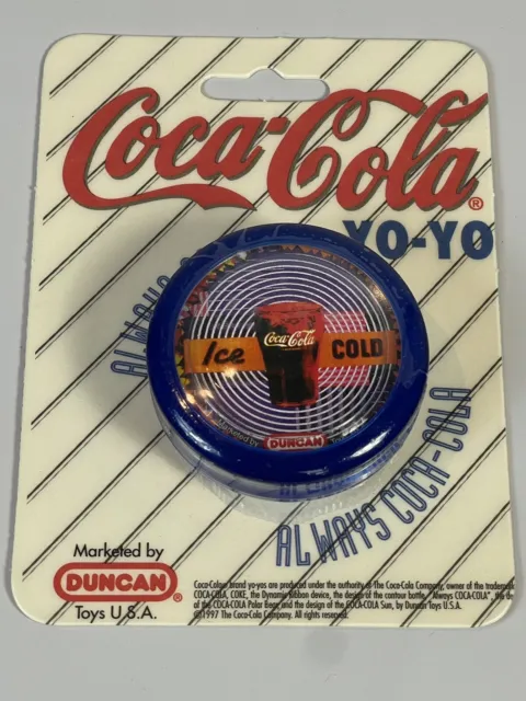 NIP Vintage 1994 Duncan Always Cool Coca-Cola Blue Yo-Yo Yoyo Made in USA NOS
