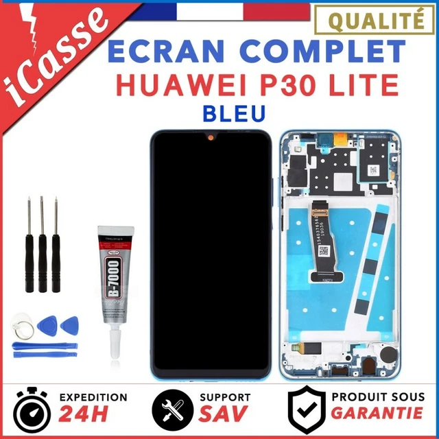Ecran Complet Avec Frame pour Huawei P30 LITE BLEU + COLLE + Outils