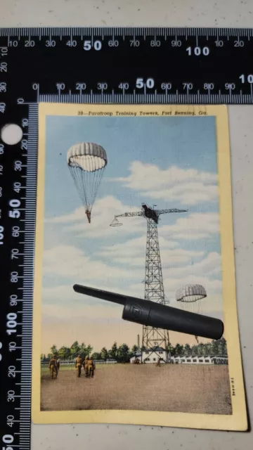 K2344 WW2 US Army Paratrooper Postcard Ft Fort Benning GA L3A