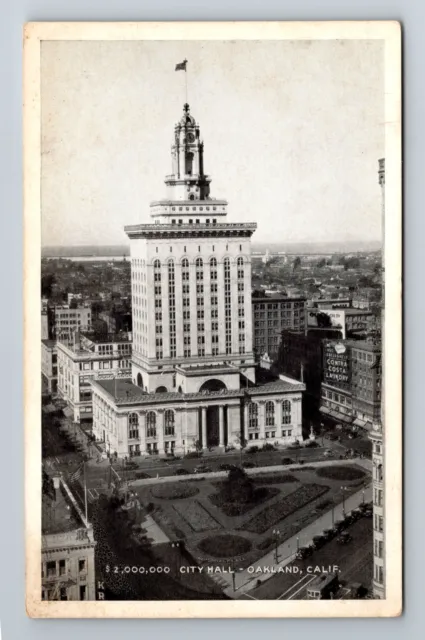 Oakland CA-California, Aerial City Hall, Antique, Vintage Postcard