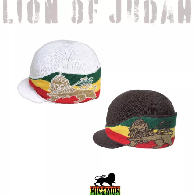 Conquering Lion Of Judah Rasta Caps Kufi Hat Beanie Hat Cap Reggae Marley S/M