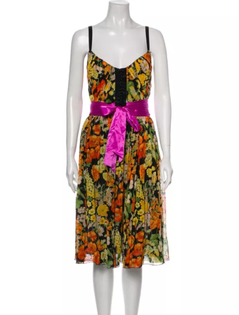 Dolce & Gabbana Italy Floral Print Bustier Corset Midi Dress Size 38/2 Dolce & Gabbana Italy Floral Print Bustier Corset Midi Dress Size 38/2