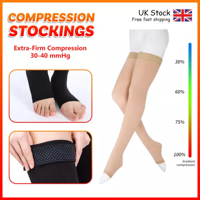 Compression Socks Men Women 30-40 mmHg Thigh High Stockings Varicose Veins Edema