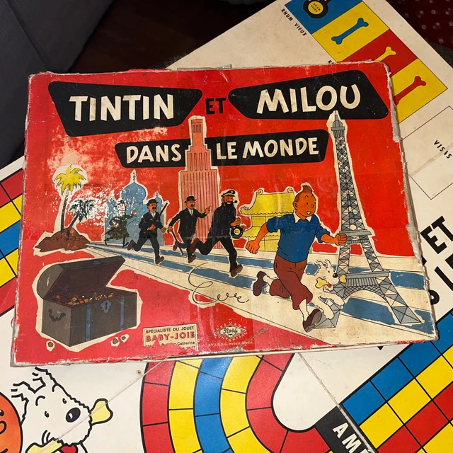 Jeu Tintin Et Milou Dans Le Monde - Jeux Noël Montbrison - Édition Vintage