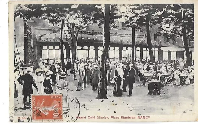 CPA Antique Postcard NANCY Grand Café Place Stanislas Animated Terrace