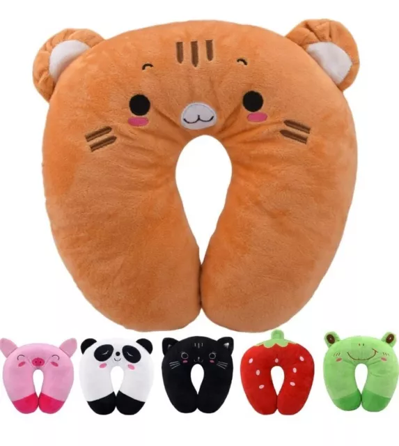 Kids Travel Pillow, Animal Neck Support U Shaped Cushion Plush for Airplane...